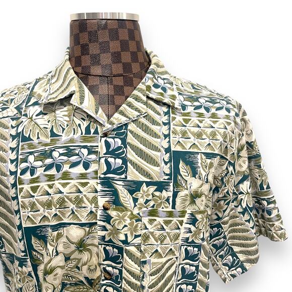 Vintage House of Uniforms Mens Hawaiian Shirt Large Button Up Tiki Aloha Camp - Picture 1 of 8